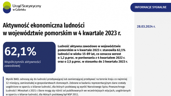 Pierwsza strona opracowania - szczegóły w pliku s2022-aktywnosc_ekonomiczna_4_kw-2023.pdf